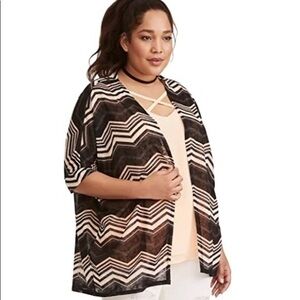 Torrid Chevron Print Hacci Knit Dolman Car…